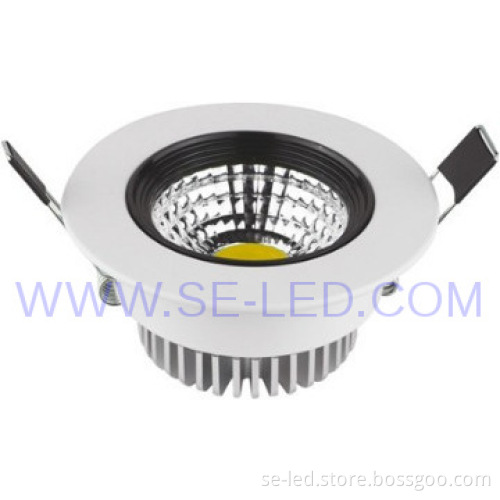 7W 220V Aluminium Warm White COB LED svítidla podhledová
